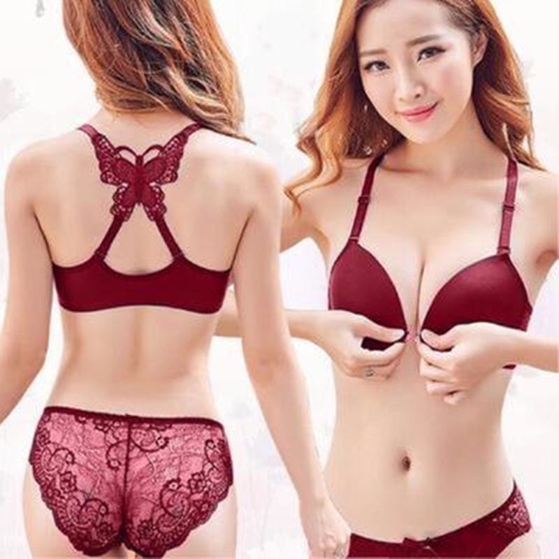 Bralette Triangle Set - Sexy Front Deduction Butterfly Beauty Back