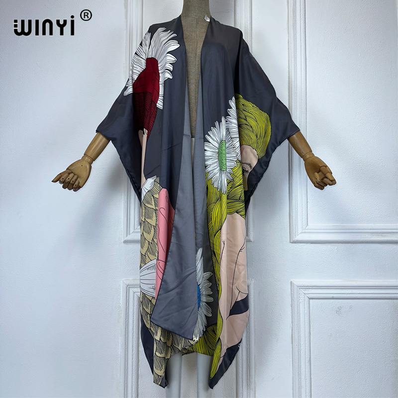 WINYI boho print Kimono sexy C - огляд і ціна Cover Up Kaftan