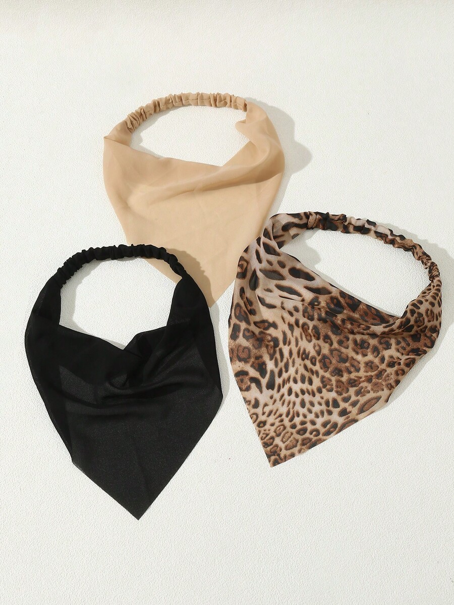3pcs Floral Print Elastic Head - огляд і ціна Headband Summer Knit