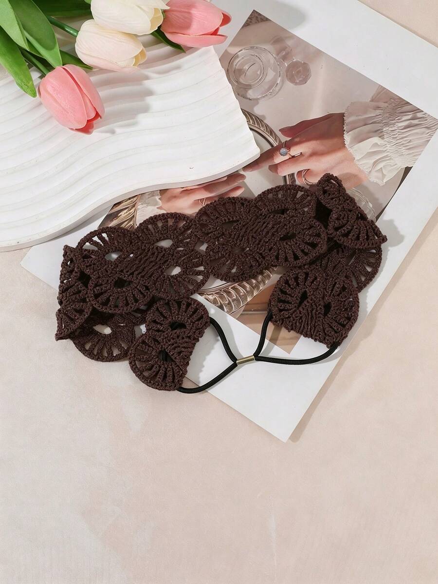 Boho Crochet Flower Headband f - огляд і ціна Headband Summer Knit