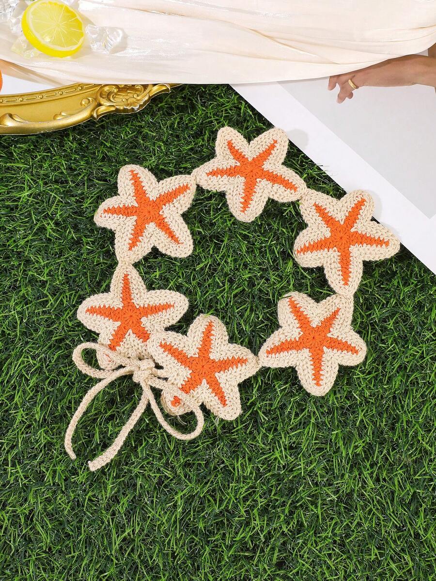 Boho Crochet Flower Headband f - огляд і ціна Headband Summer Knit