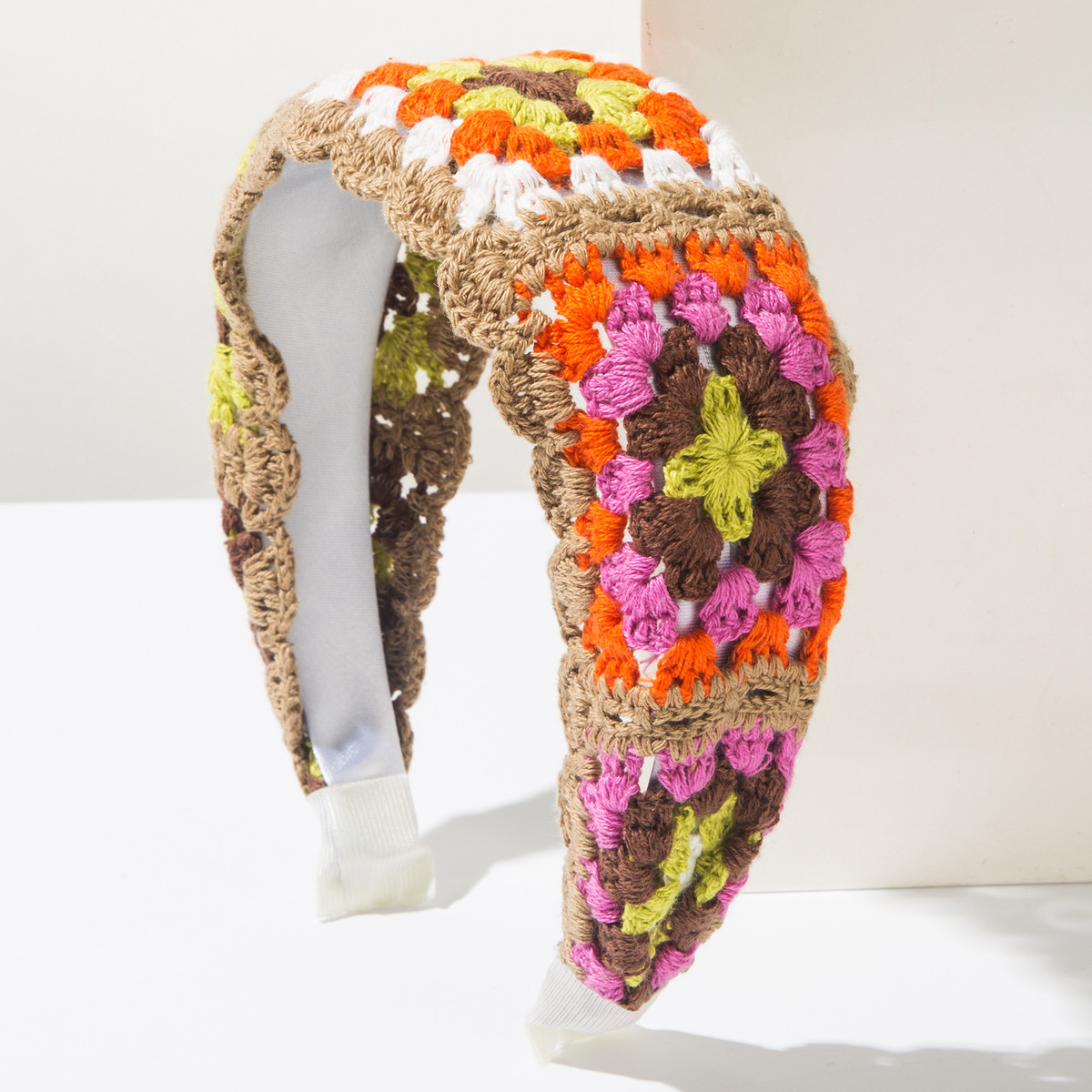 Boho Hand Knit Crochet Flower  - огляд і ціна Headband Summer Knit