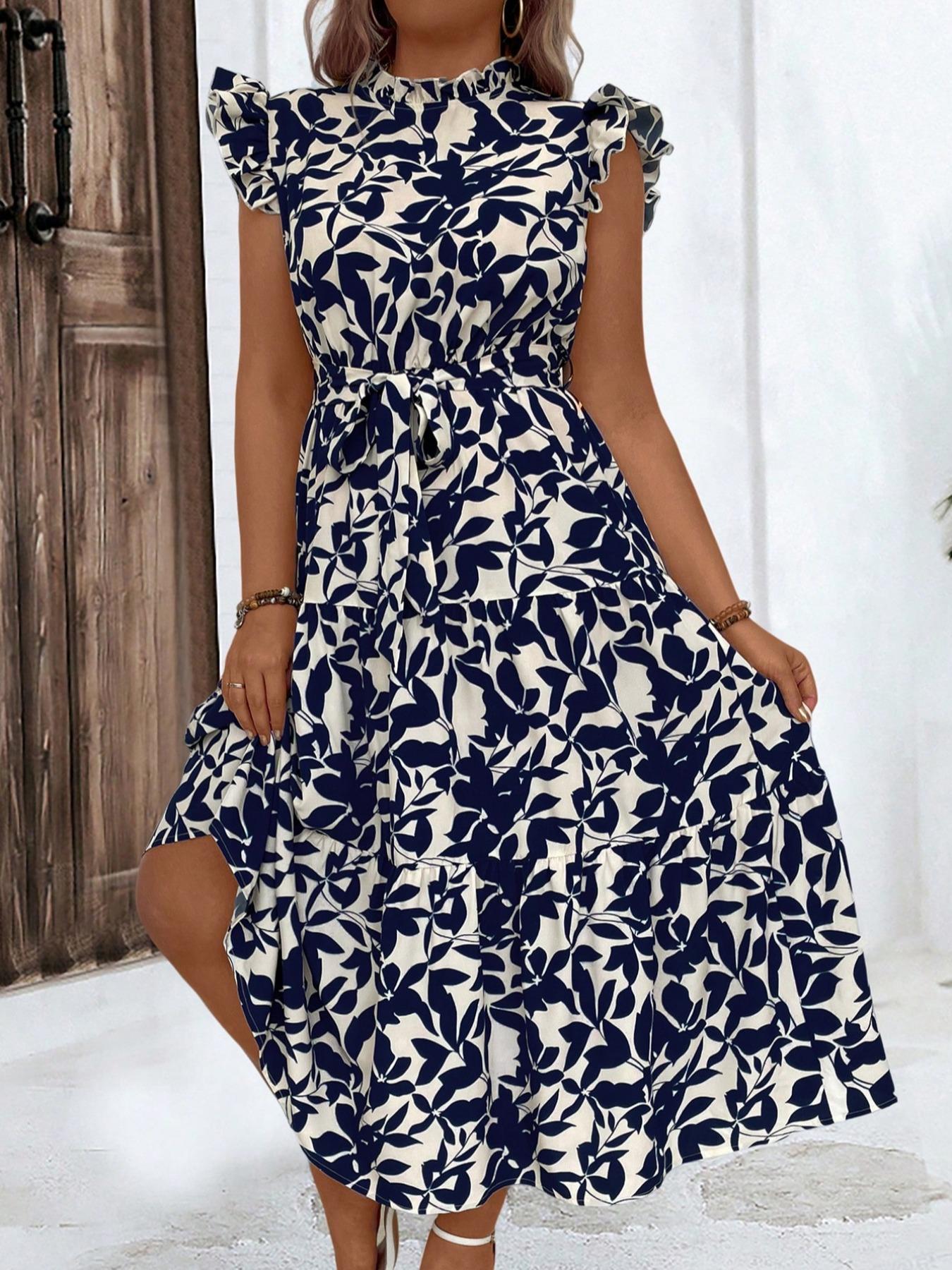 Plus Size Floral Print Ruched  - огляд і ціна Romper Floral Print